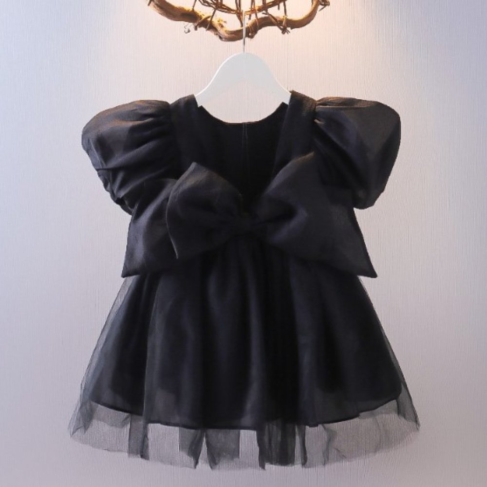 Tulle Toddler Dress, Toddler Birthday Dress, Toddler Black Dress, Black Dress